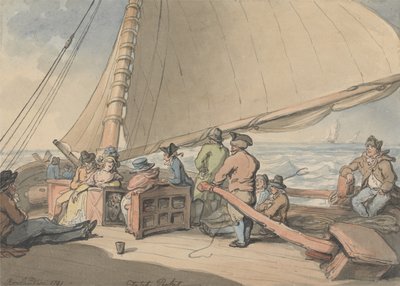 Un velero holandés con el viento en popa de Thomas Rowlandson