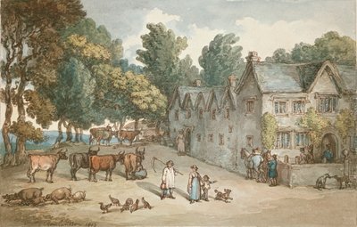 Una granja en Hengar, Cornwall, 1803 de Thomas Rowlandson