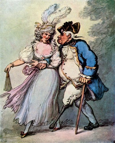 Una fragata francesa remolcando un barco de guerra inglés al puerto, finales del siglo XVIII-principios del XIX, 1929 de Thomas Rowlandson