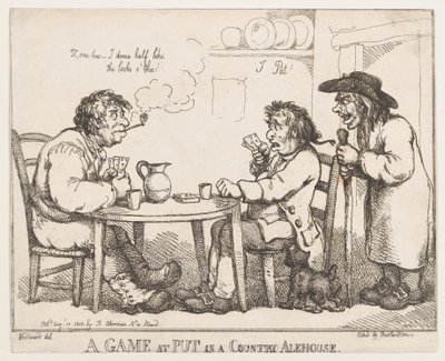 Un juego en Put en una taberna de campo de Thomas Rowlandson
