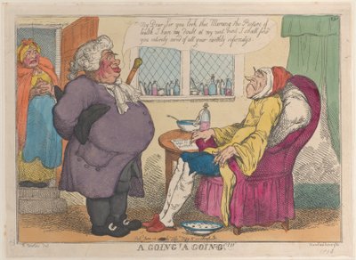 ¡Se va! ¡Se va!!!, [1809], reeditado 1813 de Thomas Rowlandson