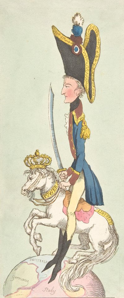 Un gran hombre en su caballo de hobby, 1803 de Thomas Rowlandson