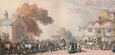 Feria de caballos en Southampton, c1820 de Thomas Rowlandson