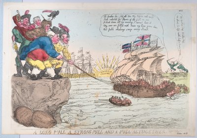 Un Tirón Largo, Un Tirón Fuerte y Un Tirón Juntos, 25 de noviembre de 1813 de Thomas Rowlandson