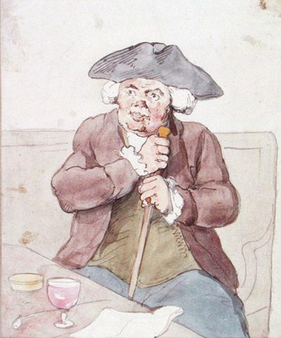 Un Hombre Sentado en una Taberna de Thomas Rowlandson