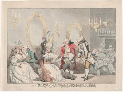 Un maestro de ceremonias presentando a un compañero, 24 de noviembre de 1795 de Thomas Rowlandson