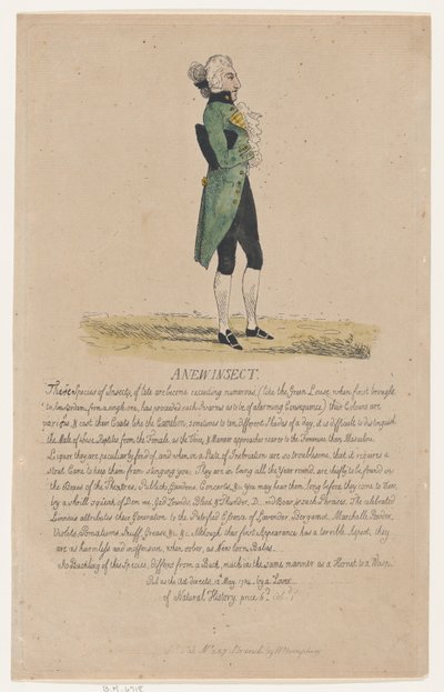 Un nuevo insecto, 12 de mayo de 1784 de Thomas Rowlandson