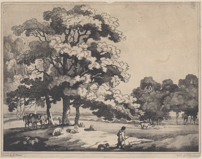 Un Paisaje de Parque, 1783-89 de Thomas Rowlandson