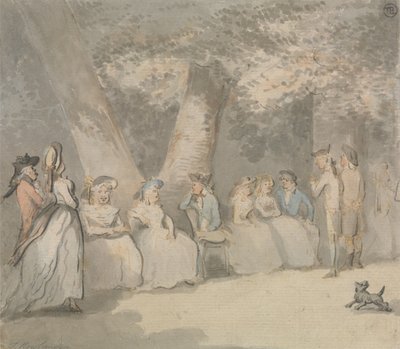 Una escena en el parque de Thomas Rowlandson