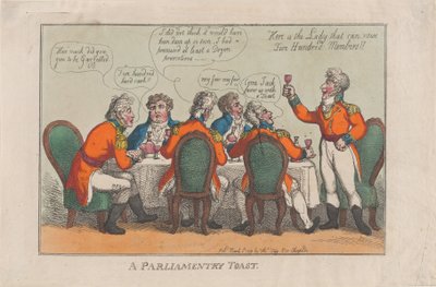 Un Brindis Parlamentario, 2 de marzo de 1809 de Thomas Rowlandson