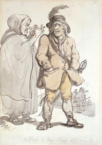 Un Chico de Peep O Day, 1799 de Thomas Rowlandson