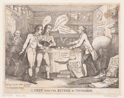 Una mirada al retiro en Tinnechurch United Irish, 1 de mayo de 1799 de Thomas Rowlandson