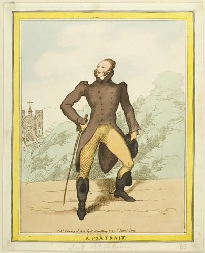 Un retrato: Lord Petersham de Thomas Rowlandson