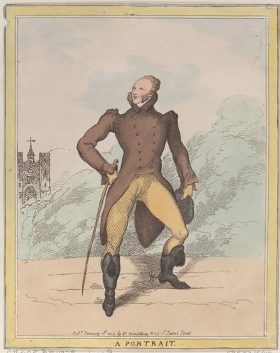 Retrato de Lord Petersham, 10 de enero de 1812 de Thomas Rowlandson
