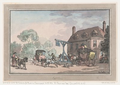Una posada de correos, 1787 de Thomas Rowlandson