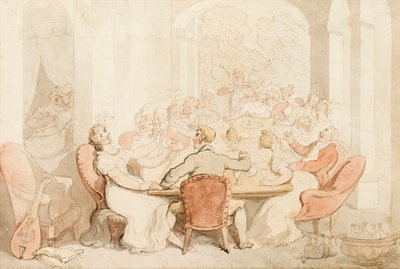 Un almuerzo ruidoso en una casa de campo de Thomas Rowlandson