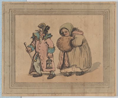 Regreso de una visita, 3 de abril de 1798 de Thomas Rowlandson