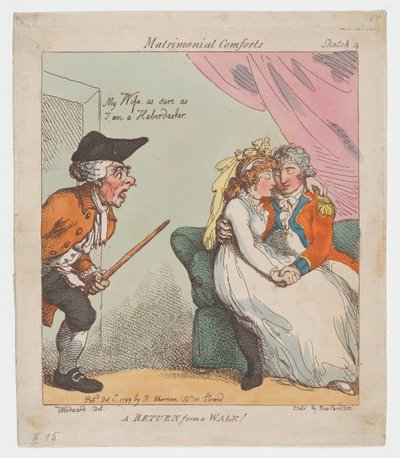 Un Regreso de un Paseo, 1 de octubre de 1799 de Thomas Rowlandson