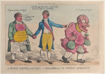 Un boceto áspero de los tiempos delineado por Sir Francis Burdett, [9 de mayo de 1810], reeditado en 1819 de Thomas Rowlandson
