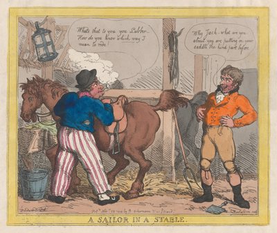 Un marinero en un establo, 25 de noviembre de 1805 de Thomas Rowlandson