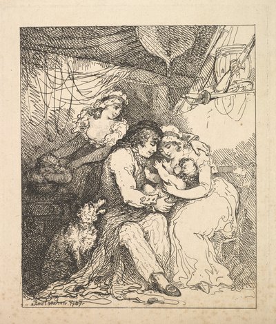 La familia de un marinero de Thomas Rowlandson