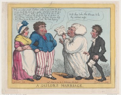 El matrimonio de un marinero, 25 de mayo de 1805 de Thomas Rowlandson