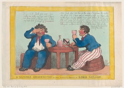 Observación de un marinero sobre la lamentada muerte de Lord Nelson de Thomas Rowlandson