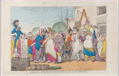 Venta de bellezas inglesas en las Indias Orientales de Thomas Rowlandson