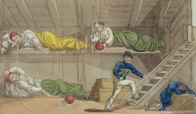 Una escena en el canal, de The Grand Master, or Adventures of Qui Hi? in Hindostan. A Hudibras Poem in Eight Cantos por Quiz, por William Combe (1741-1823) publicado por Thomas Tegg, Londres, 1815 de Thomas Rowlandson