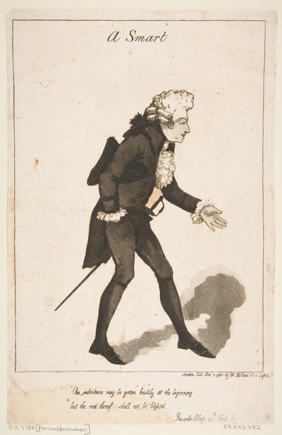 Un elegante, 1 de diciembre de 1790 de Thomas Rowlandson