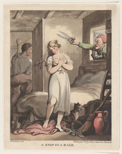 Un sastre enojado, 1 de julio de 1802 de Thomas Rowlandson