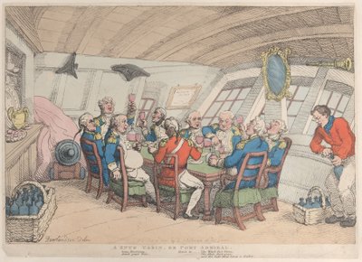 Una cabaña acogedora, o Almirante del puerto de Thomas Rowlandson