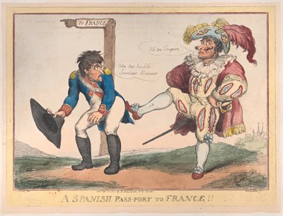 Un pasaporte español a Francia, 12 de septiembre de 1808 de Thomas Rowlandson