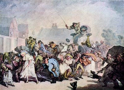 Una tormenta en Hyde Park, 1791, 1929 de Thomas Rowlandson