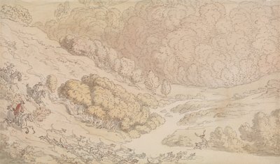 Una caza del ciervo en el suroeste de Inglaterra de Thomas Rowlandson