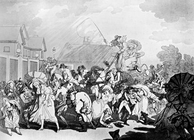 Una ráfaga repentina en Hyde Park de Thomas Rowlandson