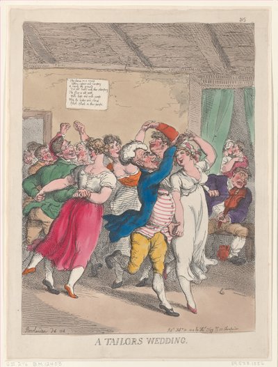 La Boda de un Sastre, 20 de febrero de 1814 de Thomas Rowlandson