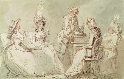 Una fiesta de té de Thomas Rowlandson