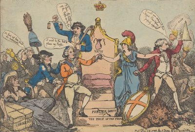 Un toque en los tiempos de Thomas Rowlandson