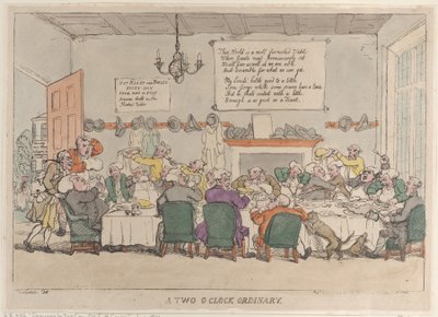 Un ordinario de las dos en punto, 4 de junio de 1811 de Thomas Rowlandson