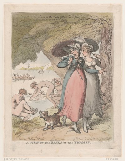 Una Vista en las Orillas del Támesis, 18 de junio de 1807 de Thomas Rowlandson
