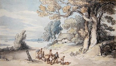 Una vista en la Isla de Wight de Thomas Rowlandson