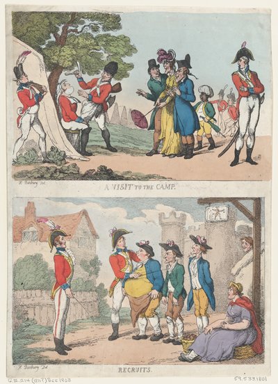 Visita al Campamento y Reclutas, 1811 de Thomas Rowlandson