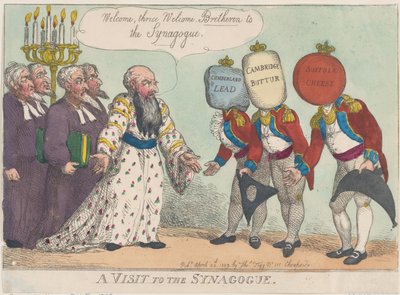Una visita a la sinagoga de Thomas Rowlandson