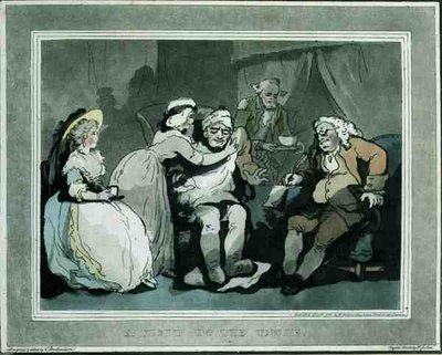 "Una Visita al Tío", acuatinteado por Francis Jukes (1747-1812), pub. por E. Jackson de Thomas Rowlandson