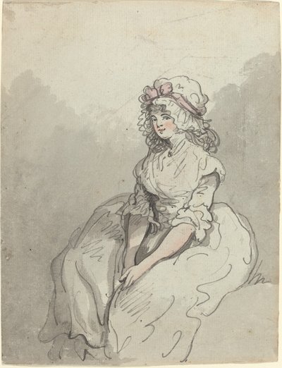 Una Joven Belleza Inglesa de Thomas Rowlandson