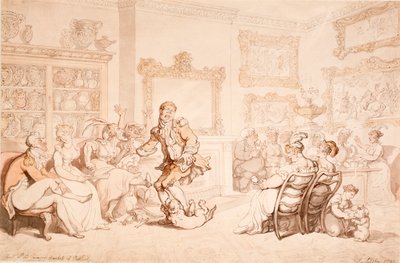 Una recepción en la duquesa viuda de Portland, 1703 de Thomas Rowlandson