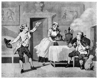 Actor recitando a un gerente de Thomas Rowlandson