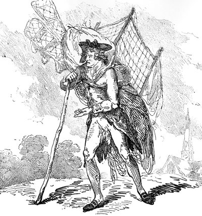 Aerostación en Elbows o El aeronauta itinerante, 1786 de Thomas Rowlandson
