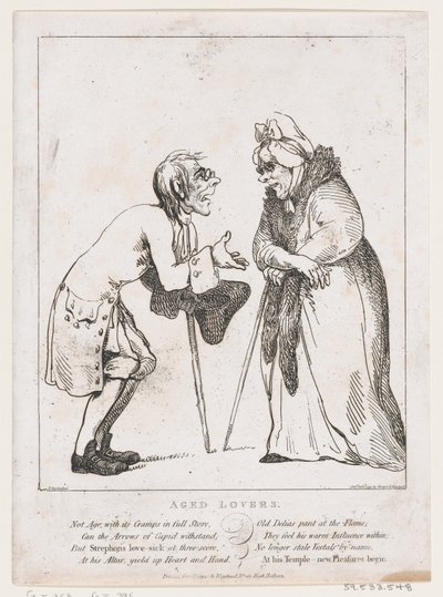 Amantes ancianos, 2 de enero de 1797 de Thomas Rowlandson
